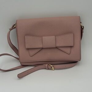 Kate Spade Reproduction Pink Crossbody Bag with Bow Accent